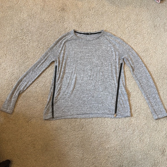 rag & bone/JEAN thin grey zipper sweater sz S - Picture 1 of 8